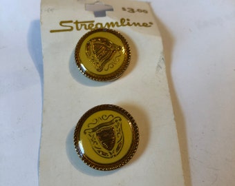 Vintage Buttons with Coat of Arms