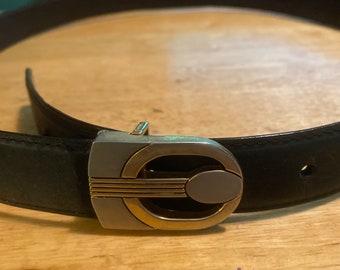 Black Leather Belt - Size 40