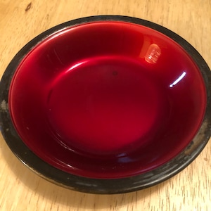 Reed & Barton Silver Finger Bowl with Red Interior