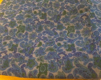 Blue Paisley Cotton Fabric