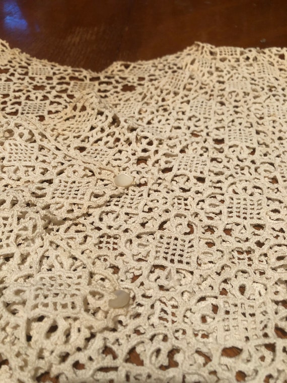 Antique Hand Crocheted Blouse - image 3