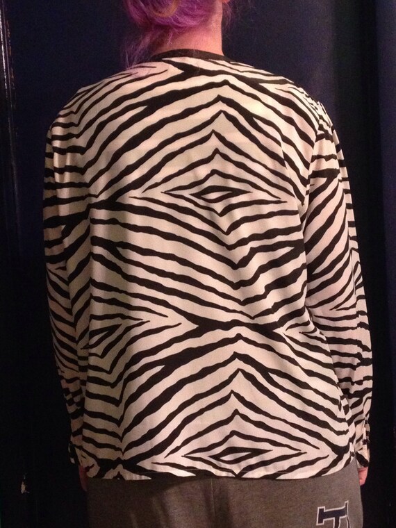 Zebra Striped Blouse - image 2