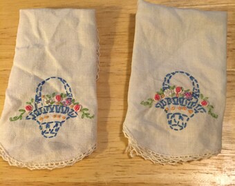 Hand Embroidered Antique Handkerchiefs - 2