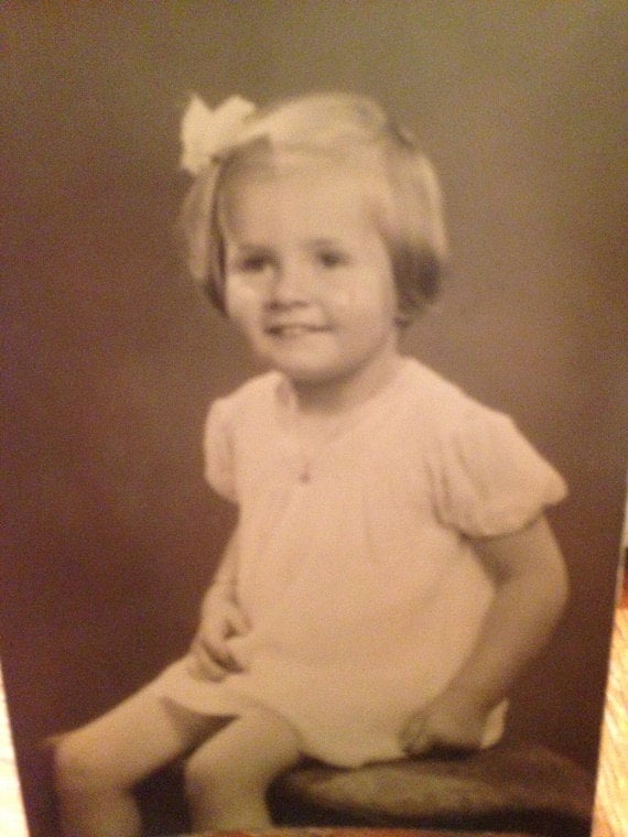 Cute Little Girl Black White Photo Circa 1930 S Etsy