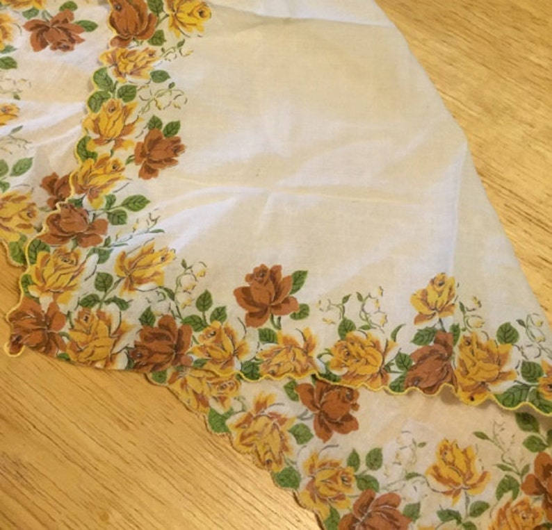 Red /& Yellow Roses Handkerchief