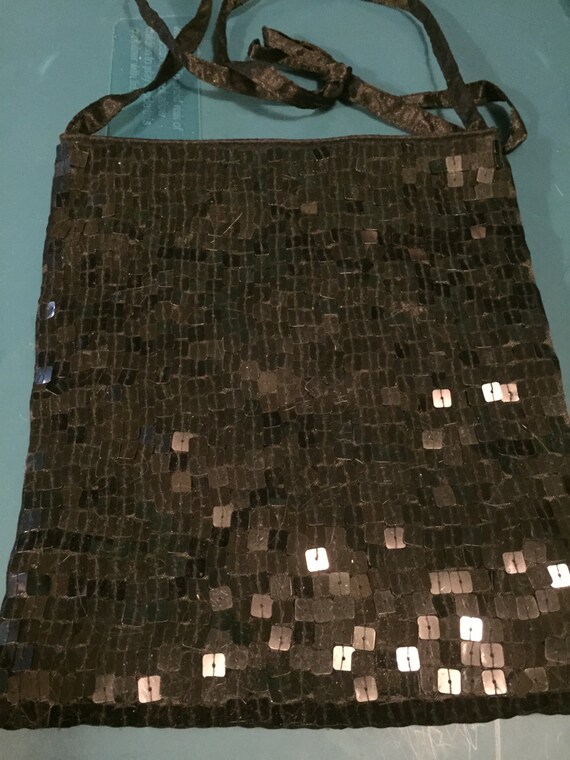 Black Sequined Disco Bag - image 2