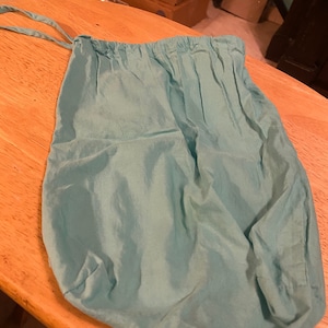 Large Teal Drawstring Bag