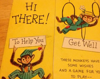 Monkey Get Well Card