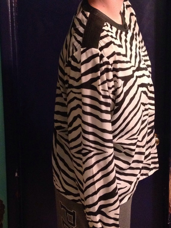Zebra Striped Blouse - image 4