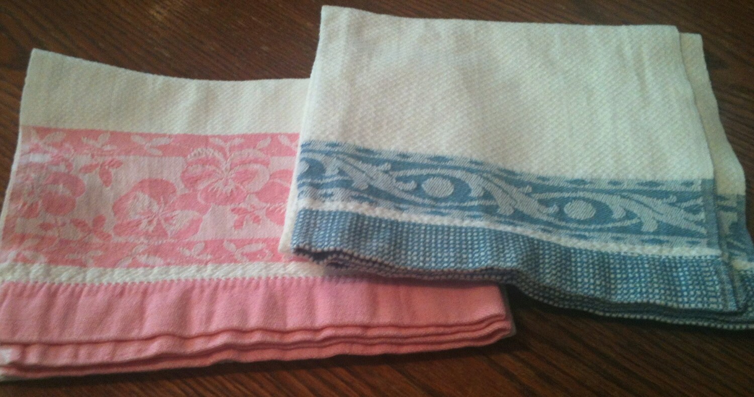 Damask Hand Towels 2 Etsy