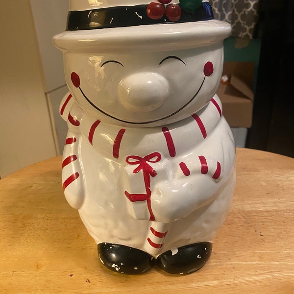 Large Snowman Cookie Jar