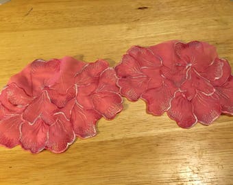 Pink Flower Appliques - 2