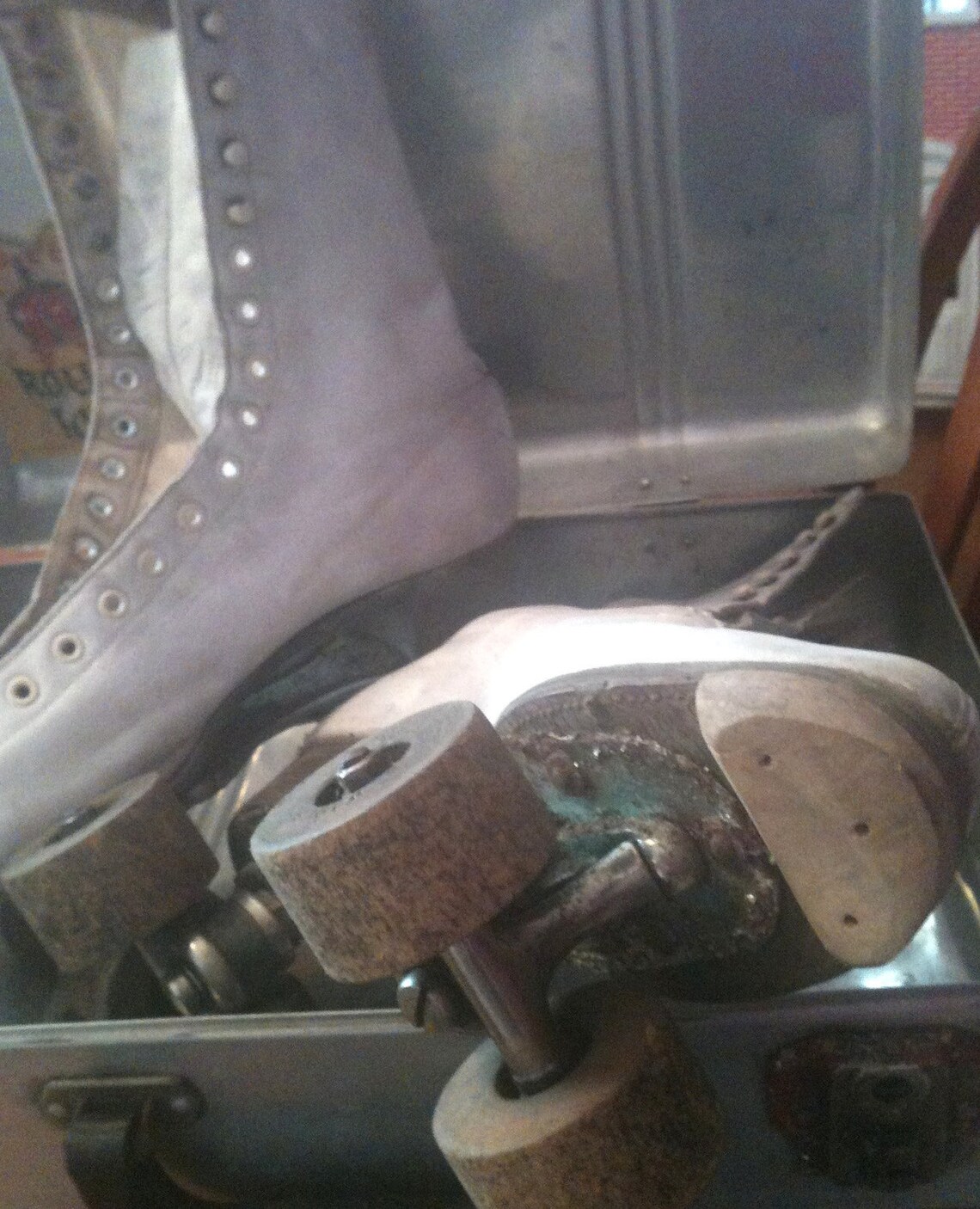 Vintage Roller Skates & Metal Case Etsy