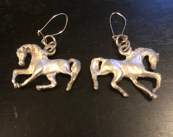 Pewter Horse Earrings