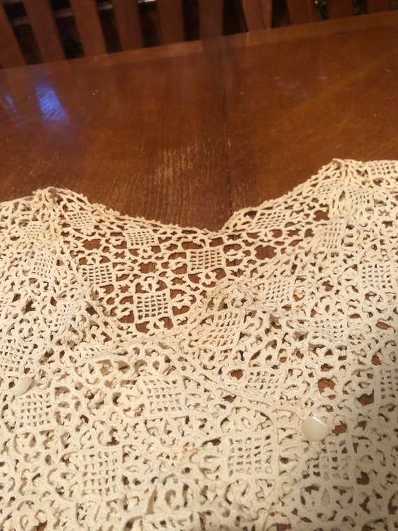 Antique Hand Crocheted Blouse - image 4