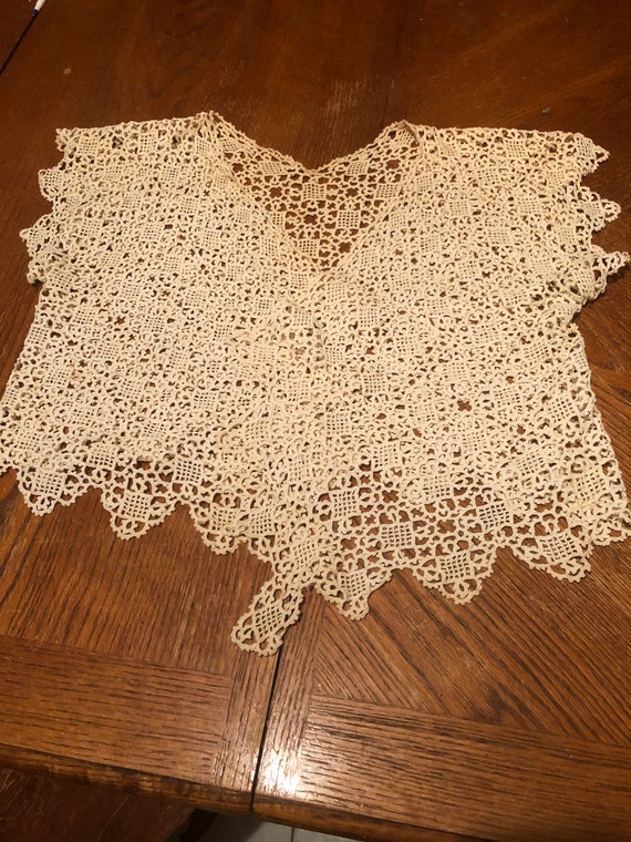 Antique Hand Crocheted Blouse - image 1