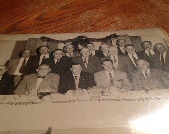 Masonic Past Masters Dinner 1955 - Black & White Photo