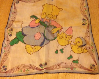 Child's Handkerchief with Embroidery Markings