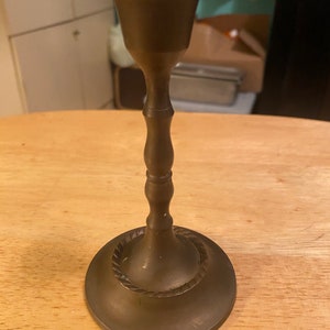 Single Brass Candle Holder