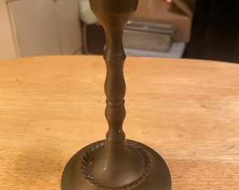 Single Brass Candle Holder