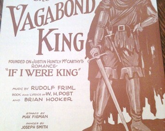 Paper advertisement for The Vagabond King