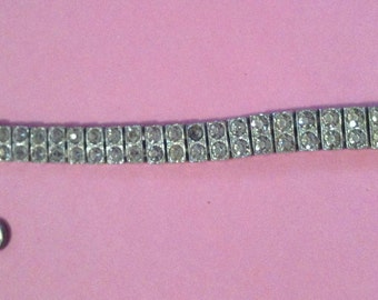Shabby Chic Rhinestone Tennis Bracelet