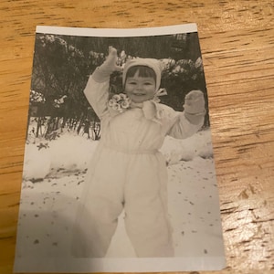1957 Black & White Photo - Snow Baby