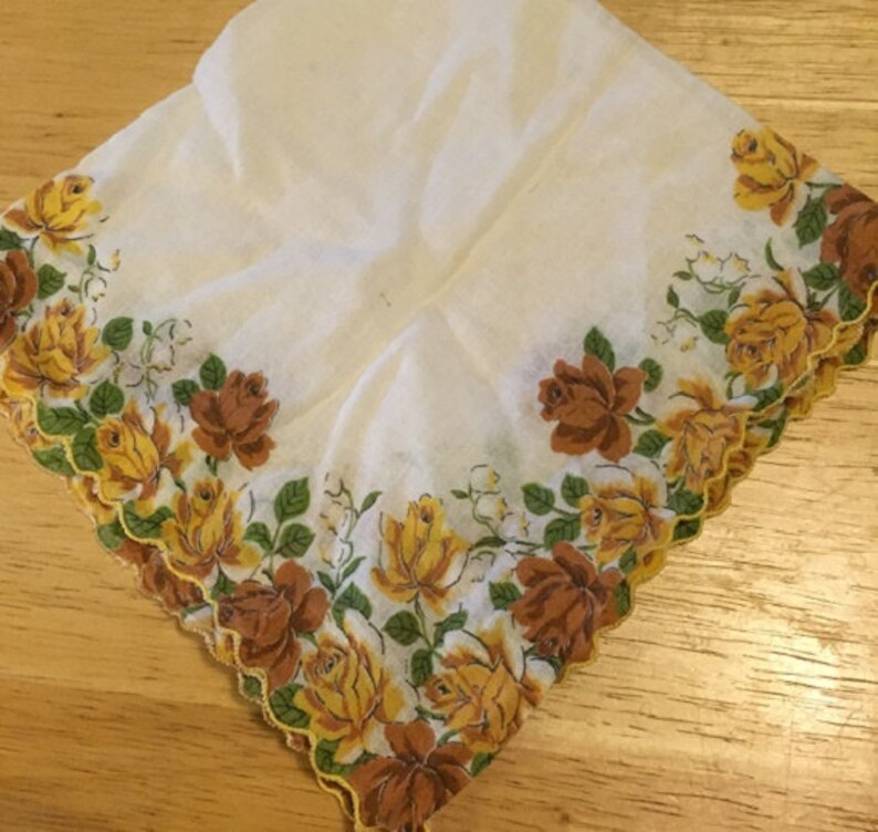 Red /& Yellow Roses Handkerchief