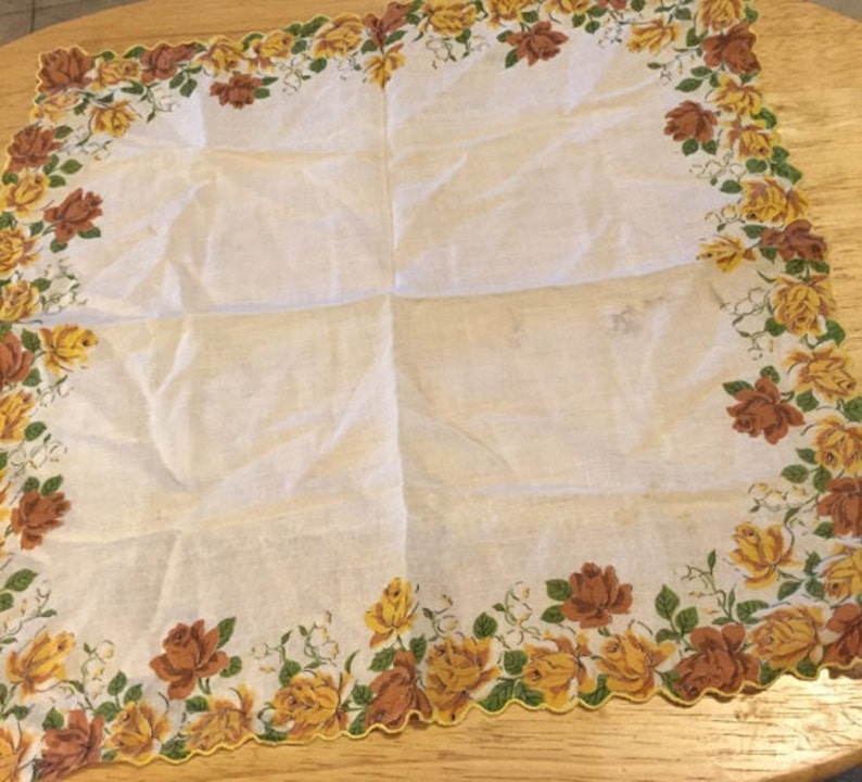 Red /& Yellow Roses Handkerchief