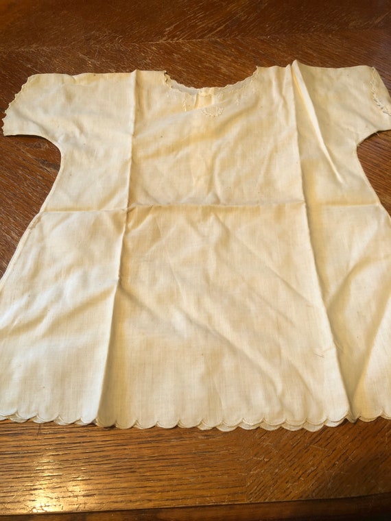 Antique White Cotton Infant Dress