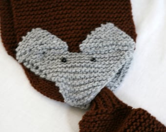 Knitted Fox Scarf (Adult)