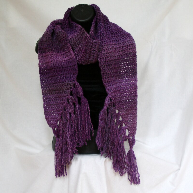 Purple Beaded Scarf