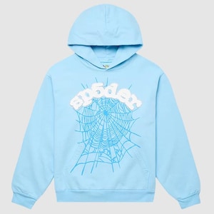 spöder 水色 パーカー クモの巣デザイン Sp5der hoodie sky blue - Etsy 日本