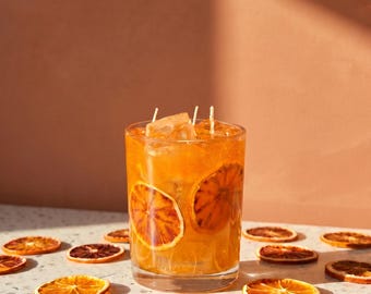 Aperol Spritz candle, Gel decorative scented Candle, Citrus Gel Candle, Summer Citrus Gel Candle