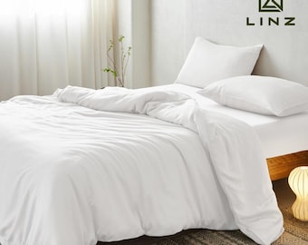 Bamboo Sheet Set | Silky Soft Viscose Sheets | Cooling Bedding | Queen King | White | Deep Pocket