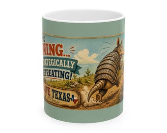 Superdillo Sneaky Cousin Strategic Retreat Mug | Ceramic Coffee Cup