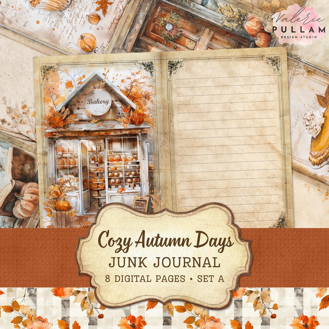 Cozy Autumn Junk Journal Pages: Vintage Fall Ephemera (digital Download ...