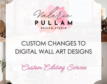Digital Wall Art Customization | Color, Text, Size Edits
