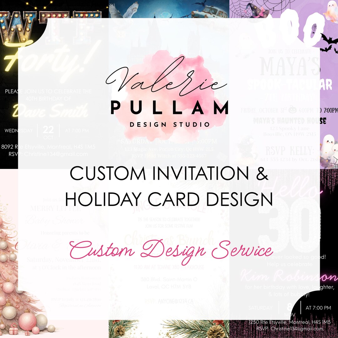 Customized Invitation Programs Custom Invitation Design Service | Personalized Invite, Photo Card or ...