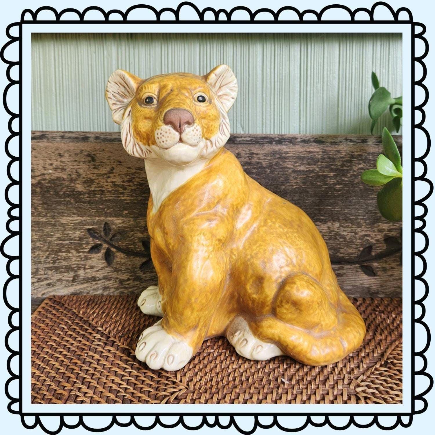 Large Chalkware Lion - Etsy