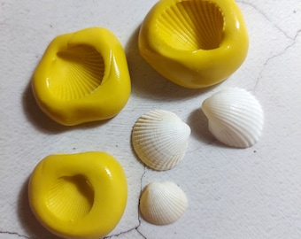 Mini Shell Moulds - Cockle & Clam Shells - around 1cm in size - great for jewellery, crafts, clay, resin and more