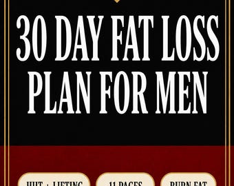 Plan de 30 días para perder grasa para hombres (PDF) - Plan de entrenamiento de cuerpo completo - Programa de entrenamiento para bajar de peso
