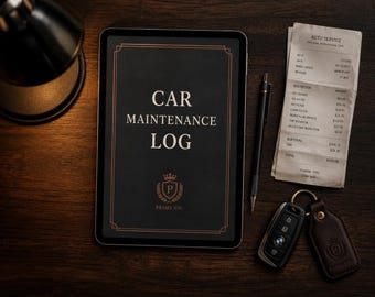 Registro de mantenimiento del automóvil en PDF / Rastreador de historial de servicio del vehículo / Registro de cambio de aceite / Libro imprimible de historial de reparaciones del automóvil