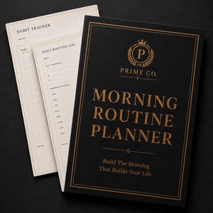Morning Routine Planner Printable PDF | Daily Morning Log | Habit Tracker | Morning Routine Builder | Productivity Planner For High Performe