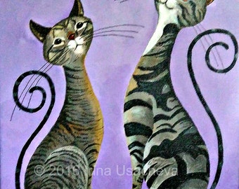 Custom Made Cats portraits in the Fantasy Cats™ Style
