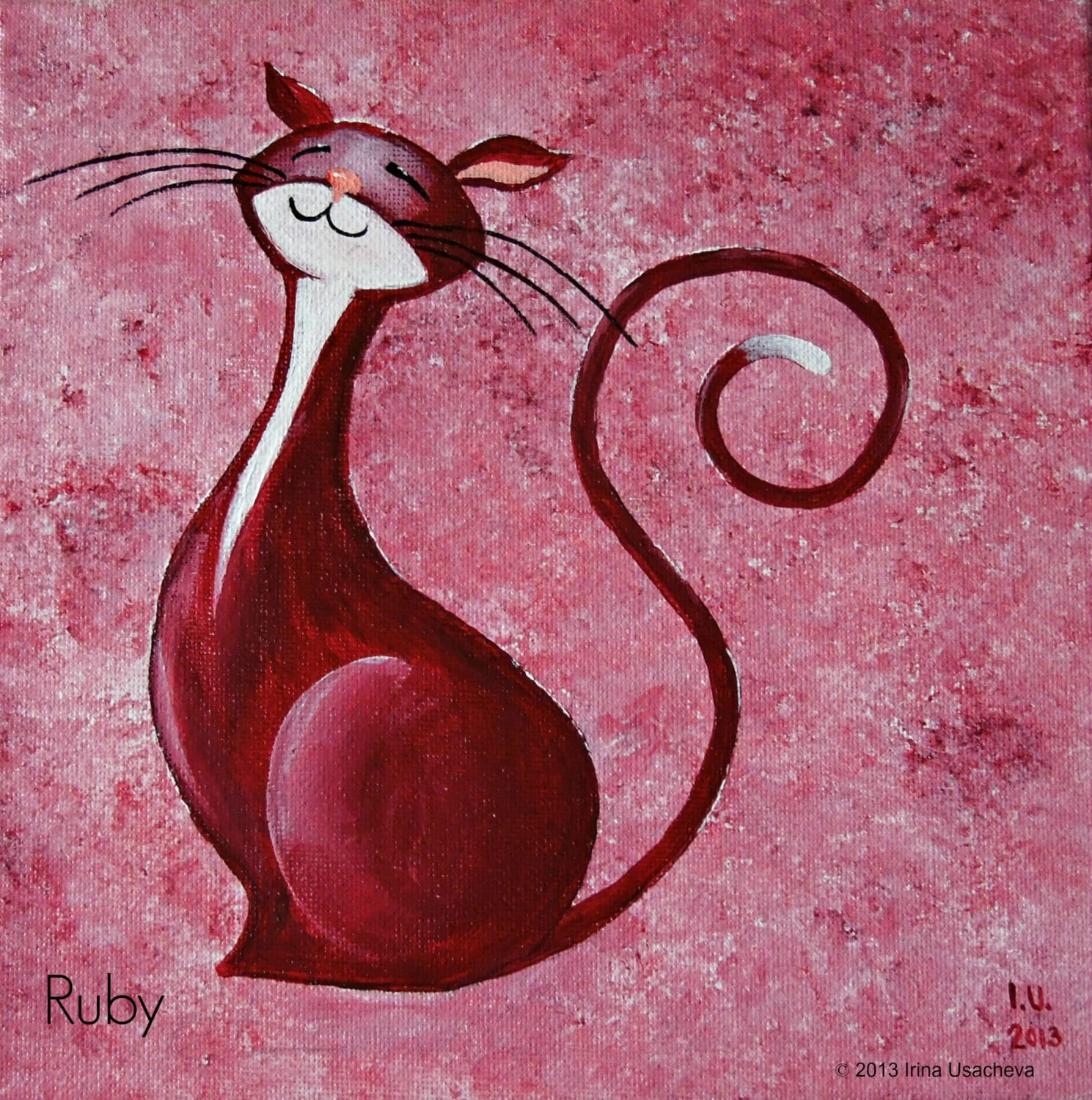 Original Cat Acrylic Paintings for Sale Kitties Etsy