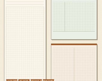 Retro Vintage B5 Lined Notepad PDF | 3 Colors (Instant Download)