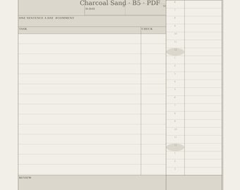 Retro Daily Planner PDF | B5 Study Schedule (Digital Download)