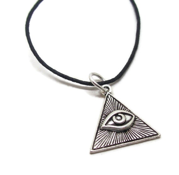 Evil Eye Necklace Triangle Eye Jewelry,Eye of Providence Triangle Pendant Third Eye Necklace Evil Eye Necklace Triangle Eye Jewelry,Eye of Providence Triangle Pendant Third Eye Necklace