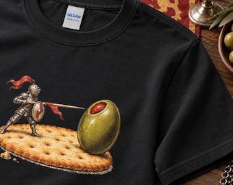 Knight Jousting an Olive Graphic Tee